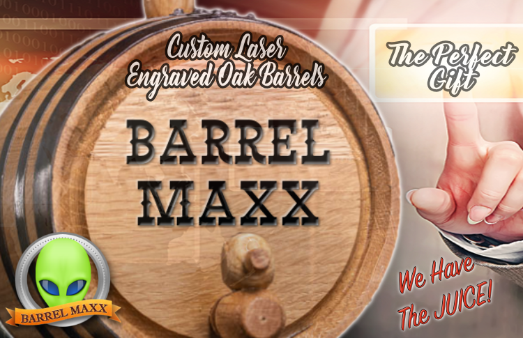 Barrel Maxx Custom Personalized Oak Aging Liquor Barrel